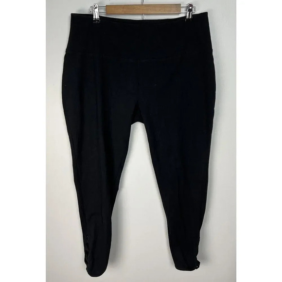 Soft Surroundings Slimsations Twist Lattice Leggings Ankle Size Large Women’s - Picture 1 of 7